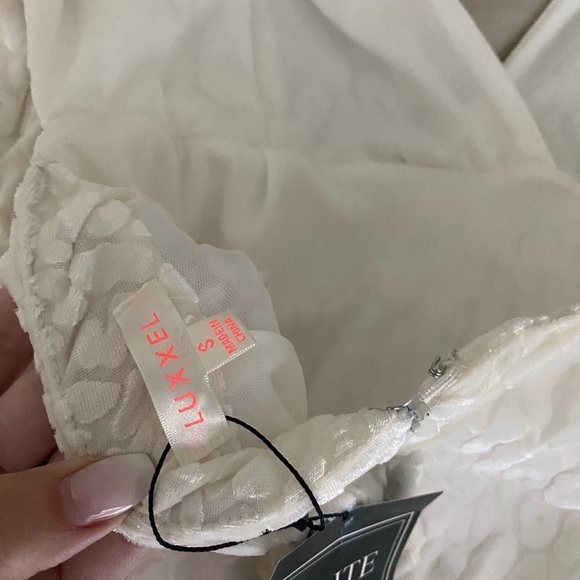 NWT white LUXXEL DRESS - Picture 9 of 13